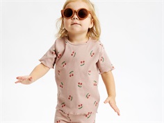 THE NEW Siblings Oona t-shirt adobe rose with cherry print